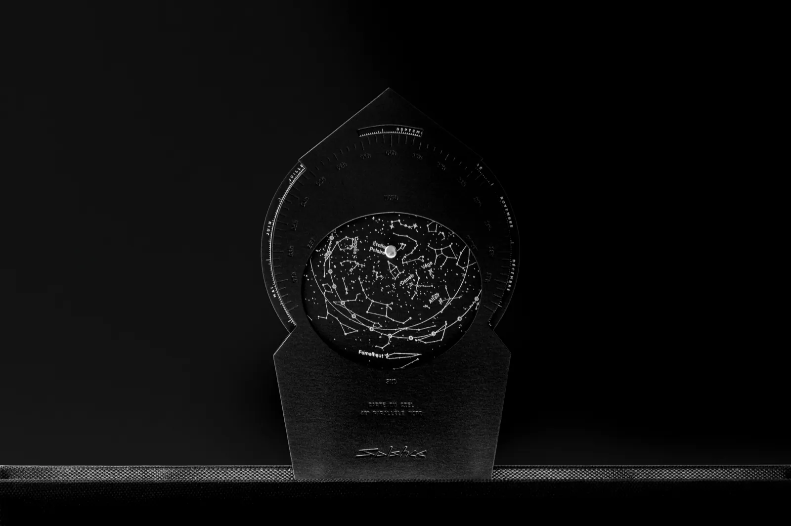 Carte des étoiles Solstice dans un support transparent